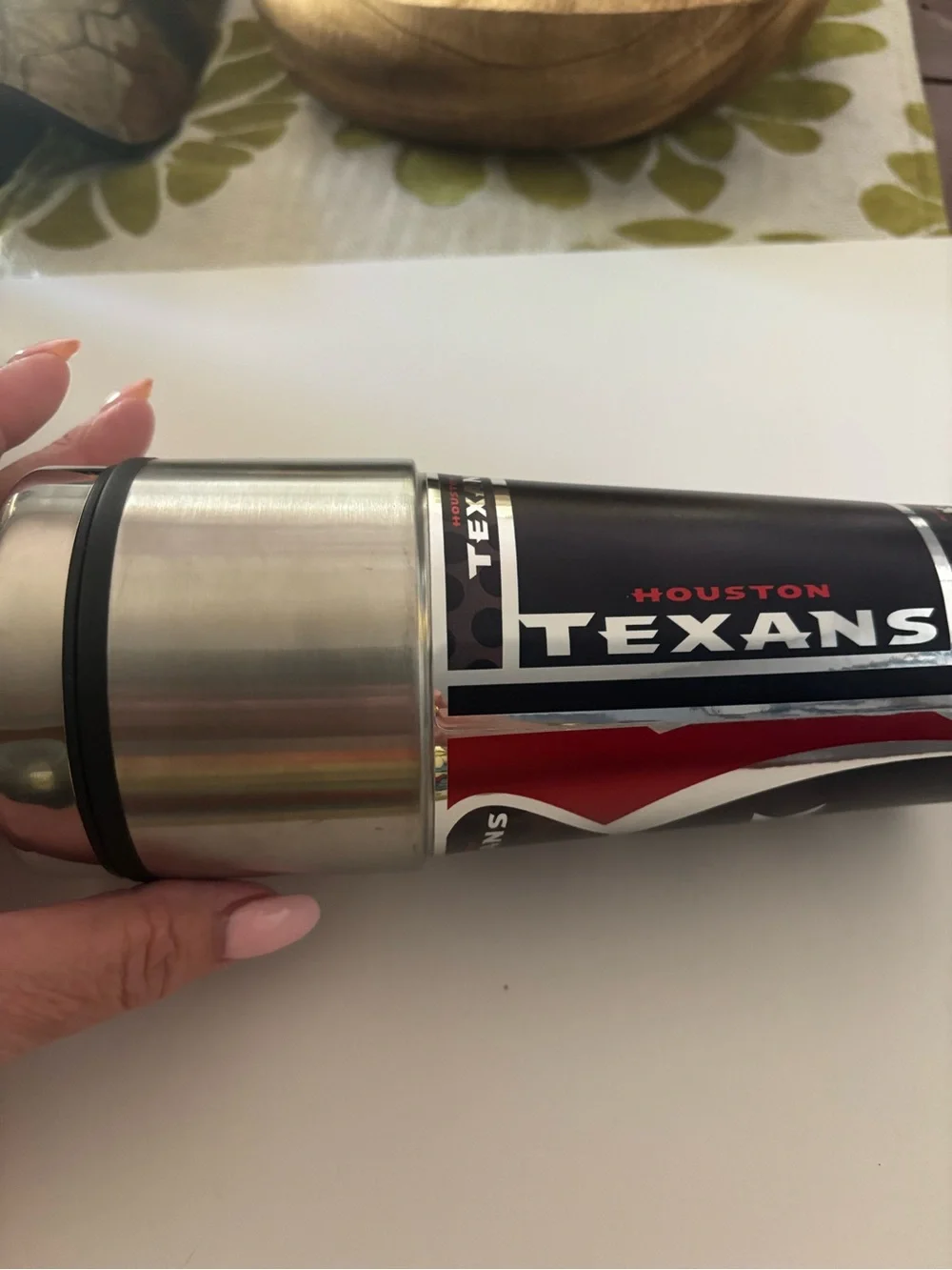 Stainless Steel Travel Mug - Black and Red Houston Texans-nwt